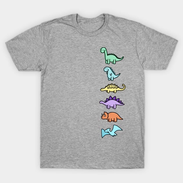 Cute Dinos T-Shirt by happyfruitsart